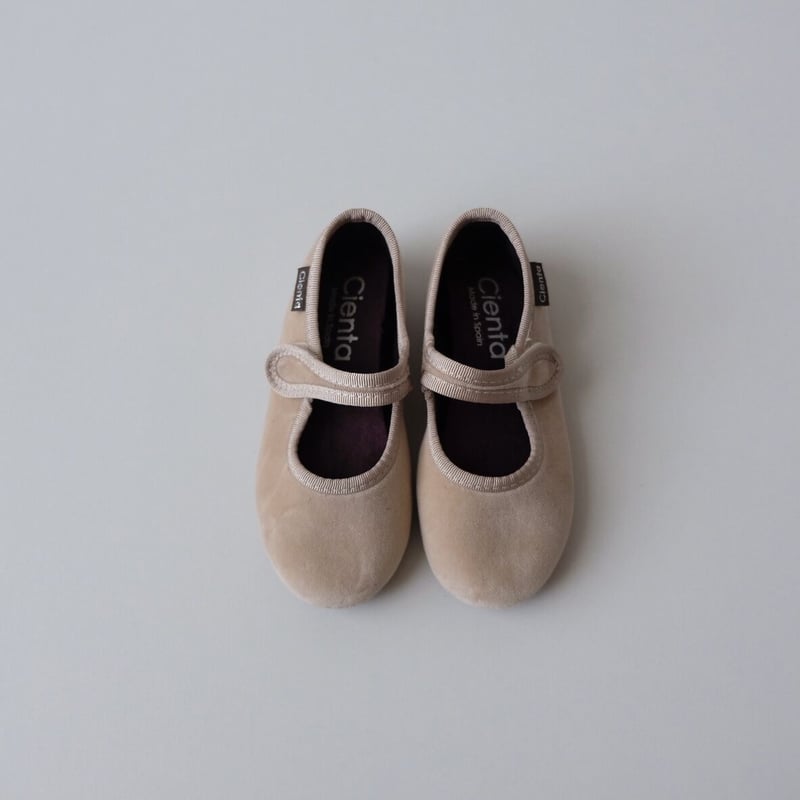 その他 Cienta VELOUR VELCRO ONESTRAPBALLETSHOES Cienta VELOUR VELCRO ONE STRAP BALLET SHOES bro