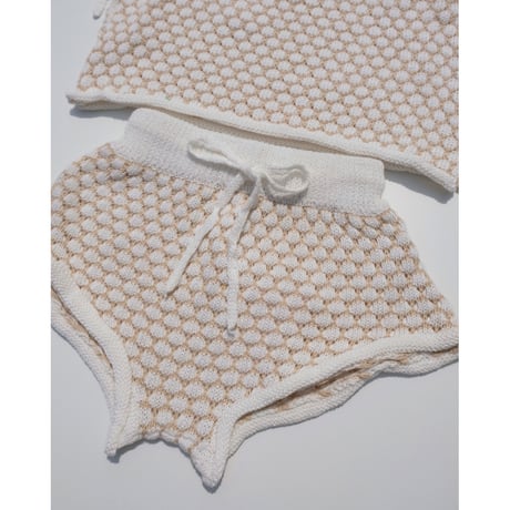 70%OFF Banks Basics INKA TIE VEST+BAMBA KNIT SHORT CREAM + BONE(M,XL)