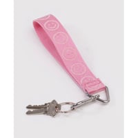 BAGGU Logo Keychain Pink Happy
