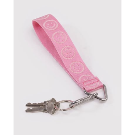 BAGGU Logo Keychain Pink Happy