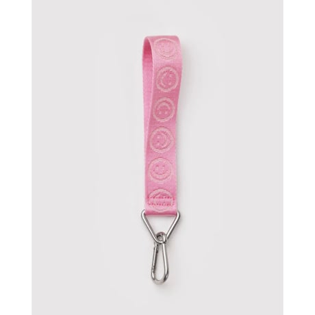 BAGGU Logo Keychain Pink Happy