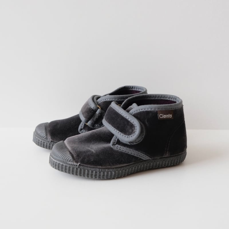 Cienta VELCRO HIGH-CUT SNEAKER grey / velour 97