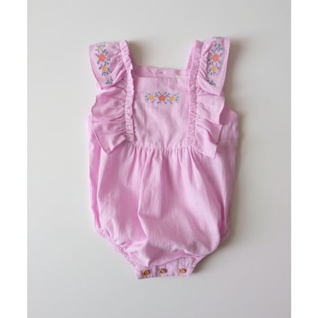 70%OFF Tocoto Vintage FLOWER EMBROIDERED BODYSUIT LILAC(9M,18M,2Y)