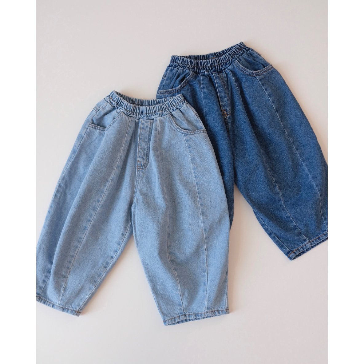 【※♡】ziggyzaza コスモパンツ 2-3y ZIGGY ZAZA suki denim jean blue(18-24M,2-3Y,3-4