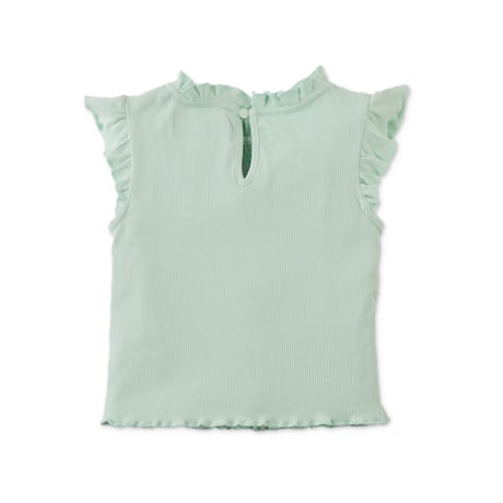 BABY GIRLS MAYA SMOCKED RIBBED TOP