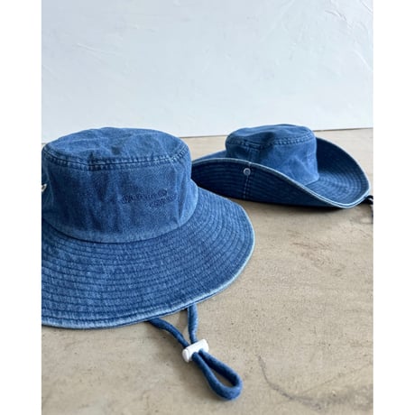 Twin Collective Cowboy Bucket Hat(Light Brown/Denim Blue)
