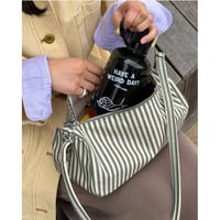 BAGGU Nylon Loaf Bag Sage Stripe