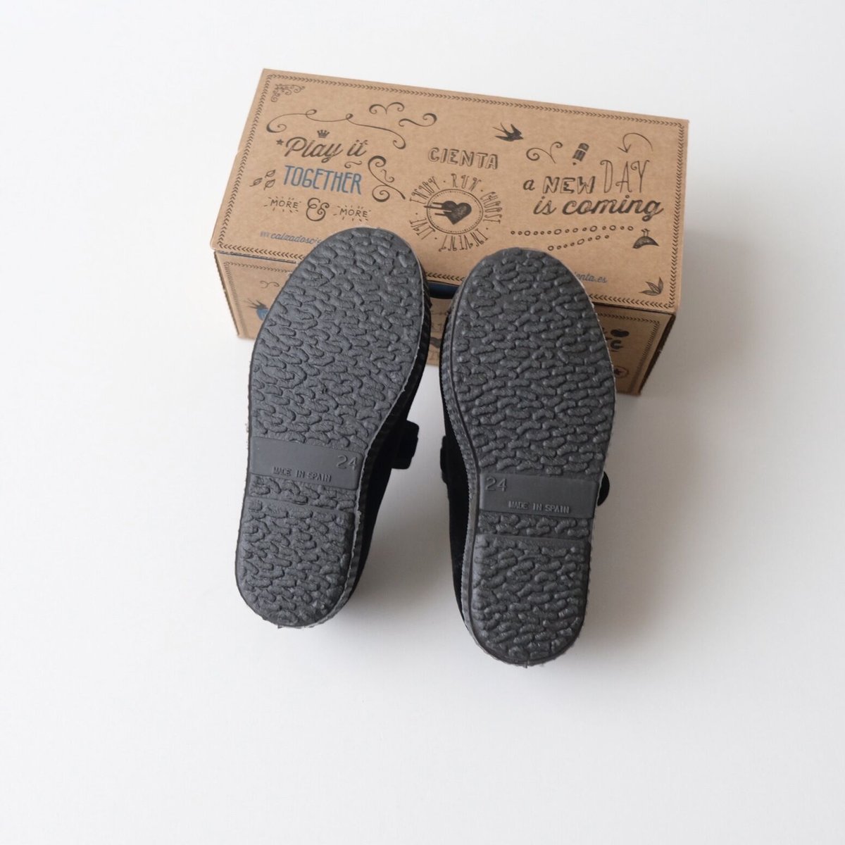 Cienta VELOUR VELCRO ONE STRAP SHOES black / ve