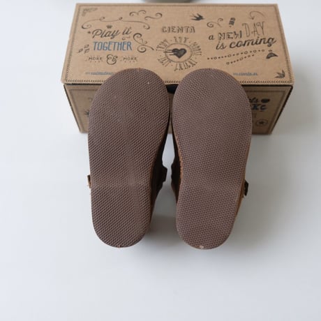 Cienta VELOUR VELCRO ONE STRAP SHOES beige / velour 400(20(12cm))