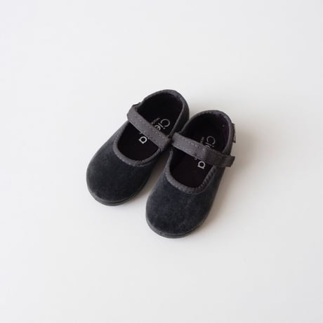Cienta VELOUR VELCRO ONE STRAP SHOES grey / velour 400(21(12.5cm)24(14.5cm))