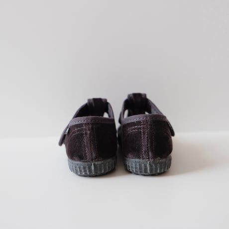 Cienta VELOUR T STRAP SHOES grey / velour 977(21(12.5cm)24(14.5cm)34(21cm))