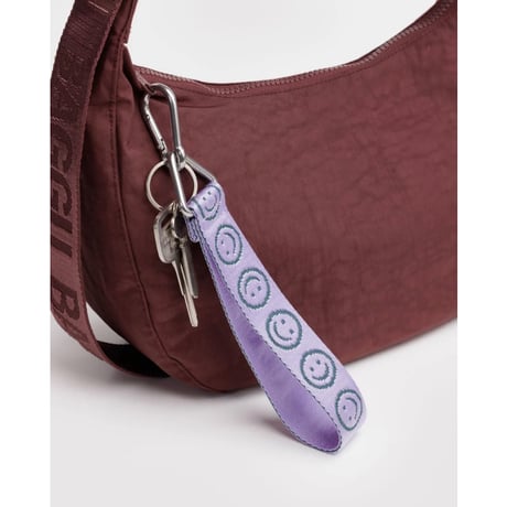 BAGGU Logo Keychain Pink Happy