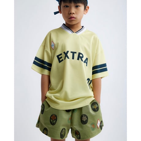 30%OFF 6-7Yラスト1点 EXTRA-EXTRA Extra Football Jersey Lemon