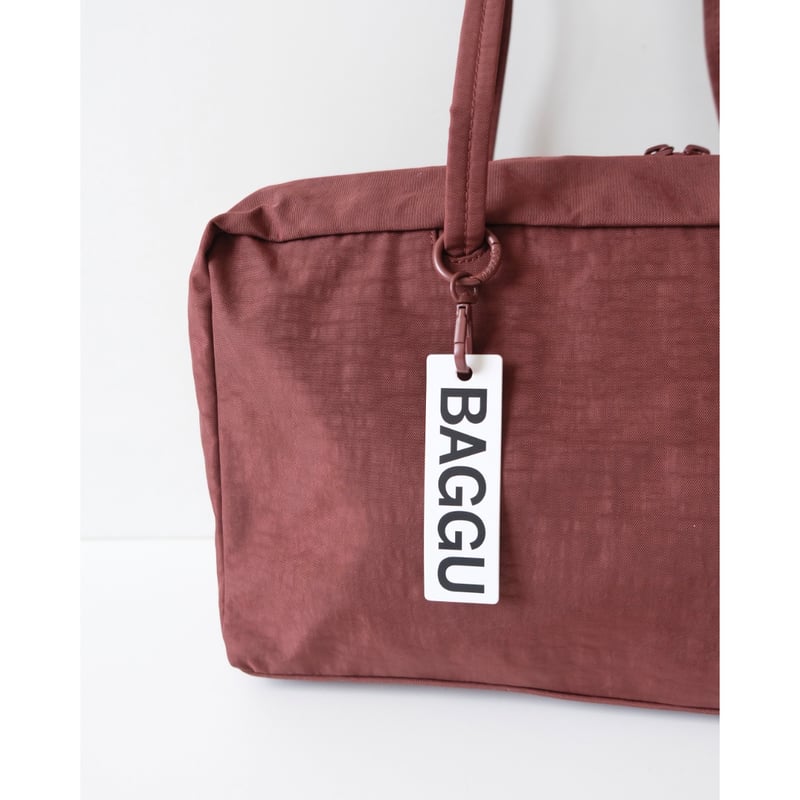 BAGGU Medium Nylon Bowler Bag Mahogany | UNO ba