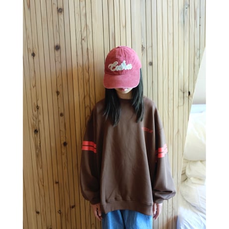 50%OFF 2-3Yラスト1点 EXTRA-EXTRA VARSITY STRIPE CREWNECK - CHOC