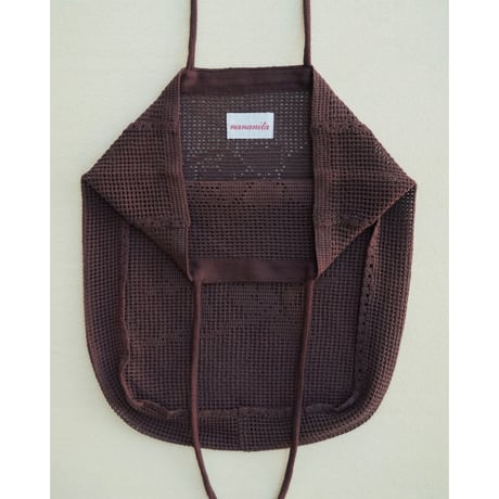 Nananita ROSE CROCHET BAG - WOOD