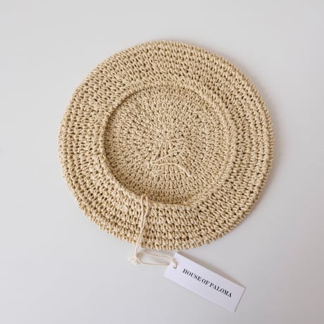 50%OFF HOUSE OF PALOMA Théa Beret ~ Straw