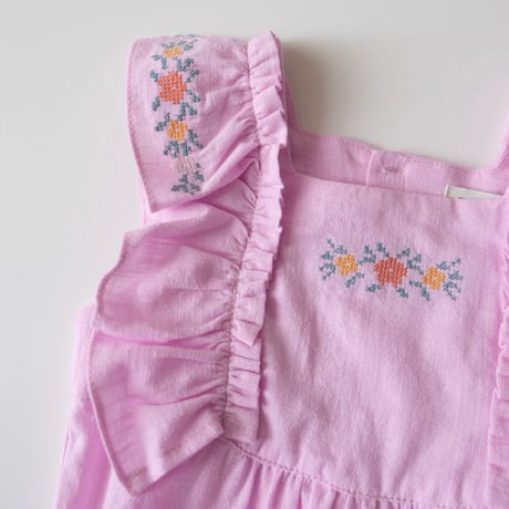 70%OFF Tocoto Vintage FLOWER EMBROIDERED BODYSUIT LILAC(9M,18M,2Y)
