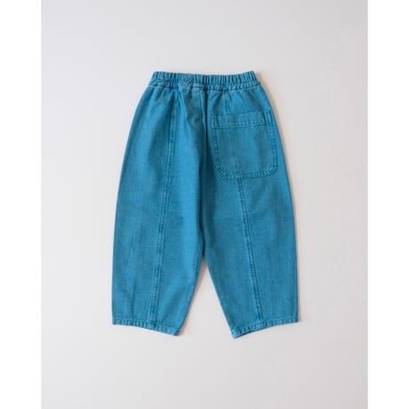 50%OFF 8-9yラスト1点 KOTER MANU KIDS OVERDYE DENIM BARREL-LEG JEANST Blue mist