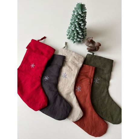 50%OFF LA PETITE ALICE Christmas Stocking with SilverSnowflake Small(全4色)