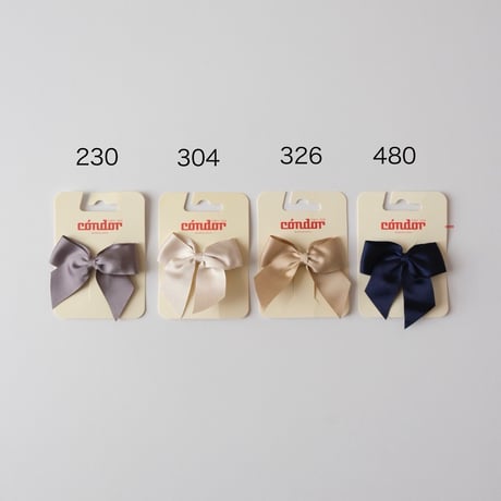 50%FF Condor Hair Clip with grossgrain bow(全4色)