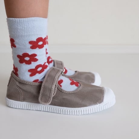 Cienta VELCRO ONE STRAP SHOES cemento/ムラ染め(21(12.5cm))