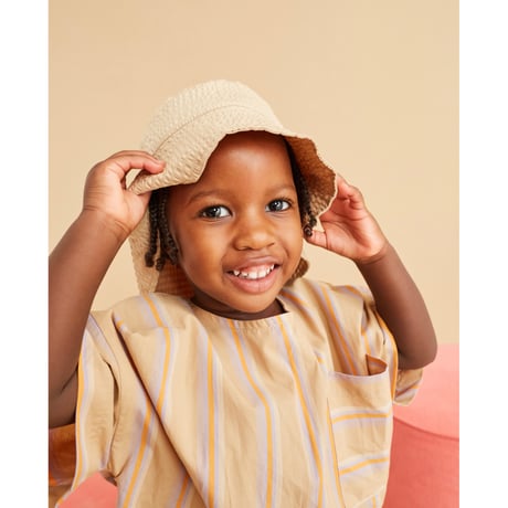 70%OFF 1-2yearsラスト1点 KOTER JAMIE BUCKET HAT Beige seersucker