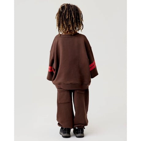 50%OFF 2-3Yラスト1点 EXTRA-EXTRA VARSITY STRIPE CREWNECK - CHOC