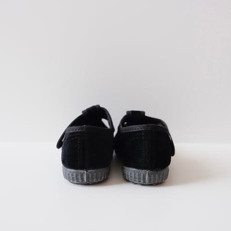Cienta VELOUR T STRAP SHOES  black / velour 977(21(12.5cm)～34(21cm))