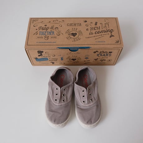 Cienta DECK SHOES gris claro/ムラ染め 86777(29(18cm)～36(22.5cm))
