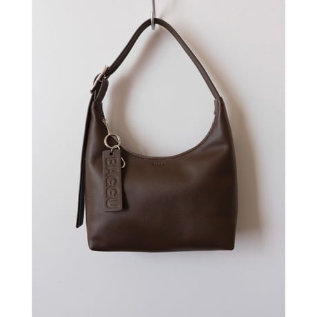 ラスト1点 BAGGU Mini Recycled Leather Shoulder Bag Brown