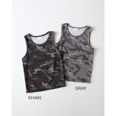 50%OFF 15(140-150cm)ラスト1点 CAMO TANK KHAKI