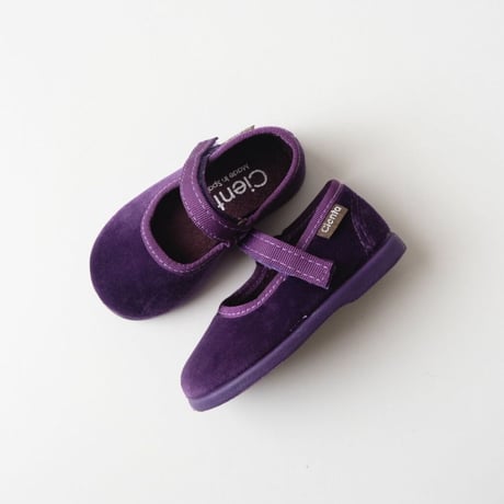 Cienta VELOUR VELCRO ONE STRAP SHOES morado / velour 400(20(12cm)21(12.5cm))