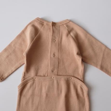 SUMMER & STORM BACK SNAP ROMPER - TAN
