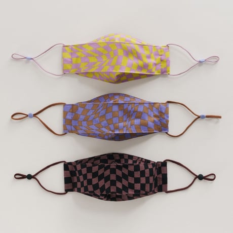70%OFF BAGGU KIDS FABRIC MASK SET LOOP TRIPPY CHECKERS