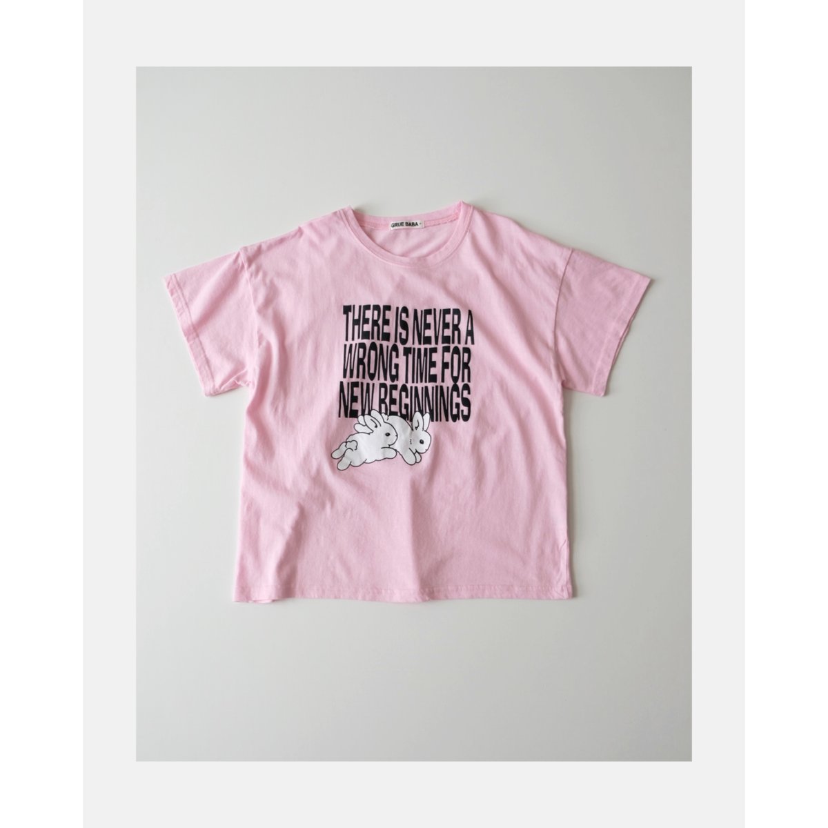 JILTU ribbon tee ピンク 1サイズ NEW RABBIT TEE pink(JS(120-130cm)JM(130-140cm)J
