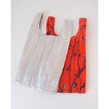 BAGGU Pleated Baggu Chrome Metallic