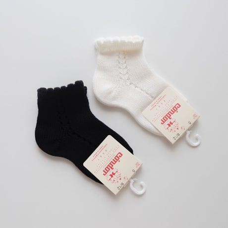 Condor Side openwork perle short socks(全2色/000(7-8cm)～6(16.5-19cm))