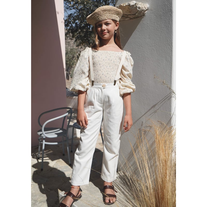 HOUSE OF PALOMA Lois Blouse ~ Fléur Bleue(3Y,4Y 