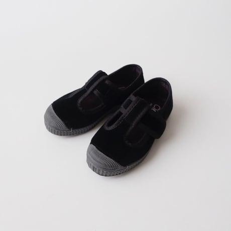 Cienta VELOUR T STRAP SHOES  black / velour 977(21(12.5cm)～34(21cm))