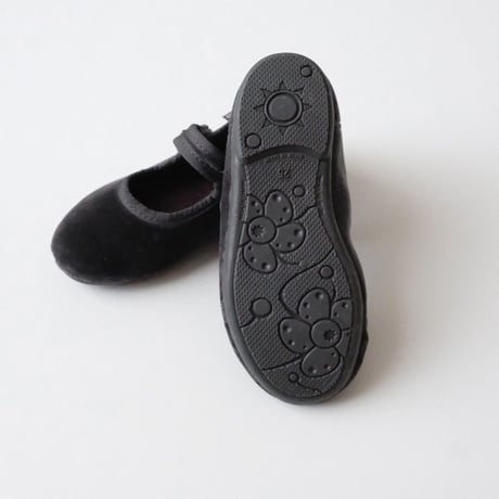 Cienta VELOUR VELCRO ONE STRAP BALLET SHOES grey / velour 500(30(18.5cm)32(20cm)33(20.5cm))