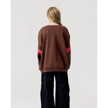 50%OFF 2-3Yラスト1点 EXTRA-EXTRA VARSITY STRIPE CREWNECK - CHOC