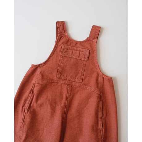 50%OFF KOTER KAI OVERSIZED BLUE DENIM DUNGAREES Fusion Coral(3-4y,4-5y)