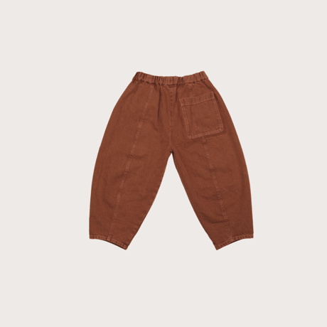 50%OFF 4-5yラスト1点 KOTER MANU KIDS OVERDYE DENIM BARREL-LEG JEANST Fusion Coral