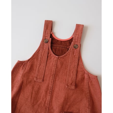50%OFF KOTER KAI OVERSIZED BLUE DENIM DUNGAREES Fusion Coral(3-4y,4-5y)
