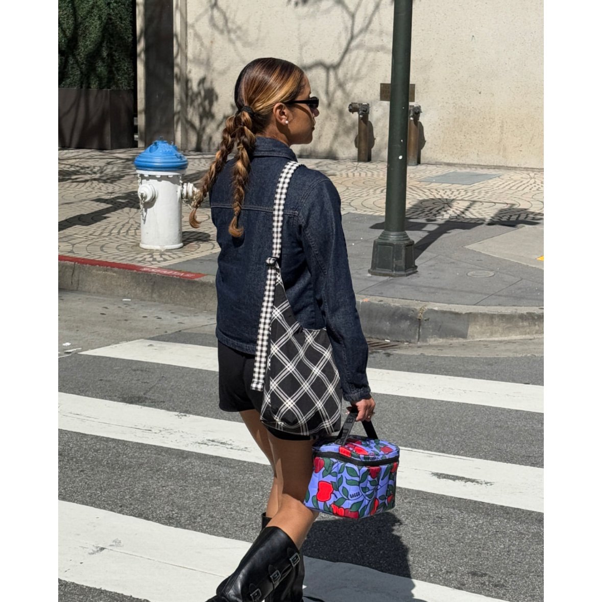 BAGGU バラ柄　スモールナイロンスリング BAGGU バラ柄 スモールナイロンスリング