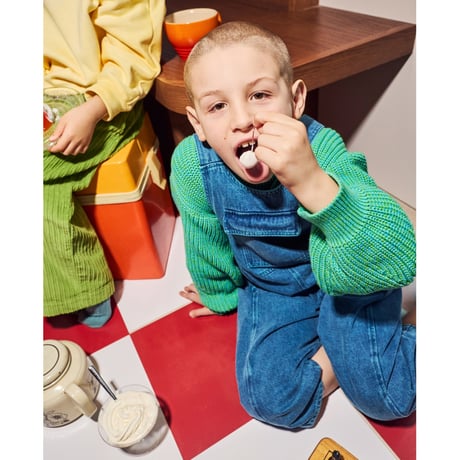 50%OFF KOTER KAI OVERSIZED BLUE DENIM DUNGAREES Blue mist(2-3y,3-4y,4-5y)