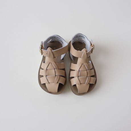 Salt-Water SANDALS SHARK Latte(CH6(14cm)CH8(15.5cm)CH9(16cm))