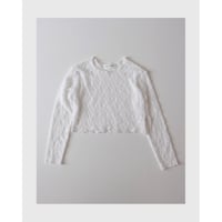 20%OFF 9(110-120cm)ラスト1点 WAVE LACE TEE WHITE