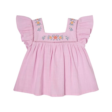 70%OFF Tocoto Vintage FLOWER EMBROIDERY BLOUSE LILAC(9M,18M,2Y)
